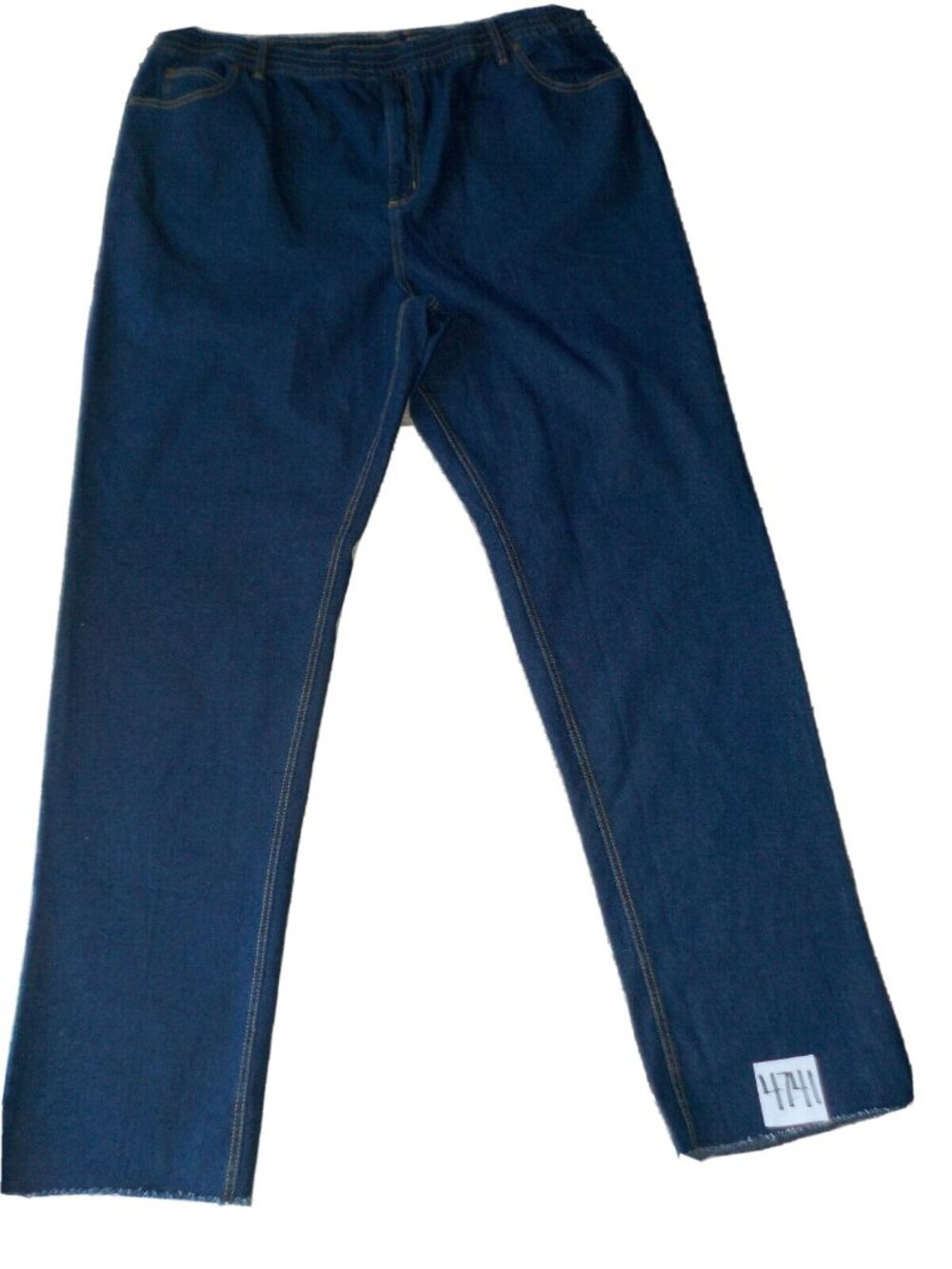 Big & X-Tall Mens King Size 3X x 40 Elastic Blue Denim Jeans Unhemmed Belt Loops